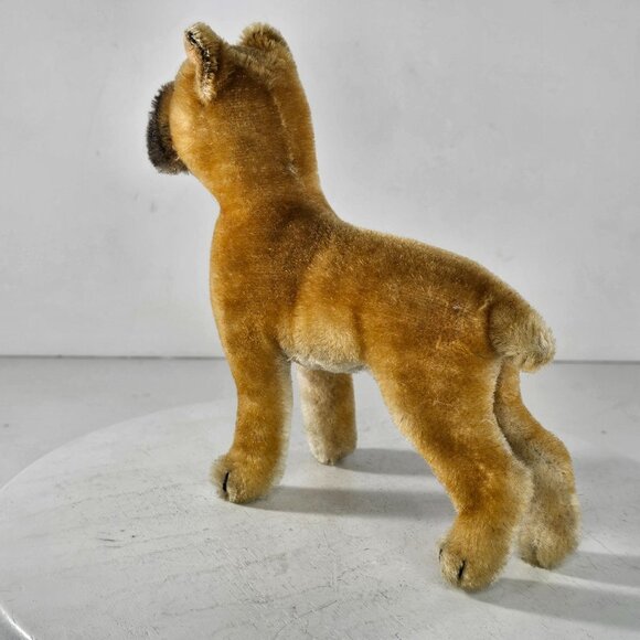 Vintage Steiff Sarras Boxer Dog Standing Mohair Plush Toy Collectible - Picture 10 of 11